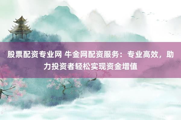 股票配資專業(yè)網(wǎng) 牛金網(wǎng)配資服務(wù)：專業(yè)高效，助力投資者輕松實(shí)現(xiàn)資金增值
